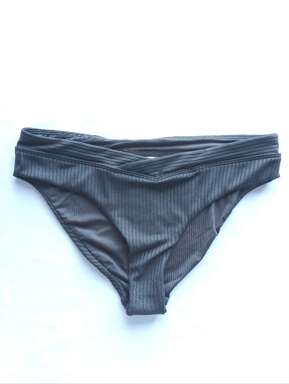 Jets Bikini Bottom Swim  Ribbed Dark Green Women's Size 12 CA 10 US